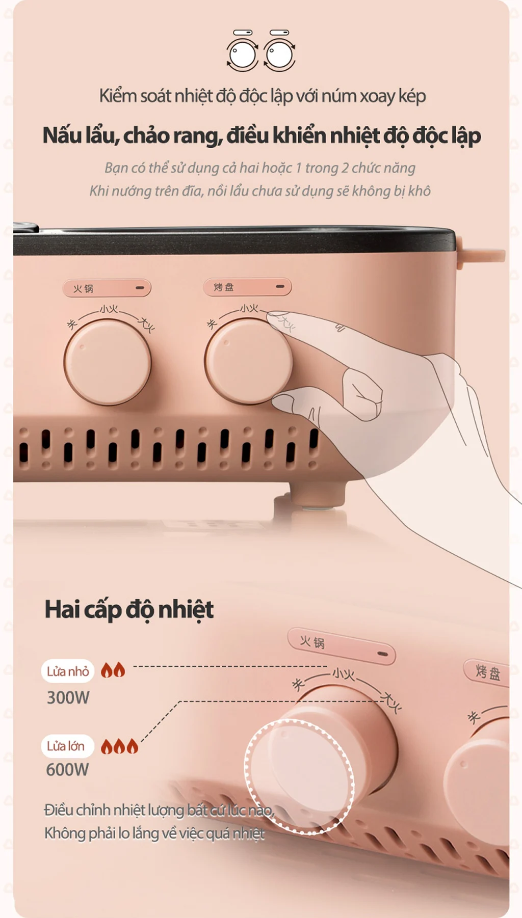 Nồi lẩu nướng đa năng Bear DKL-C12D1