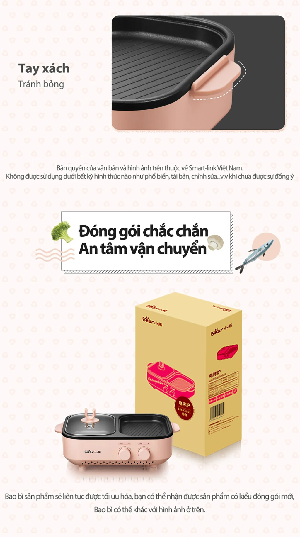 Nồi lẩu nướng đa năng Bear DKL-C12D1