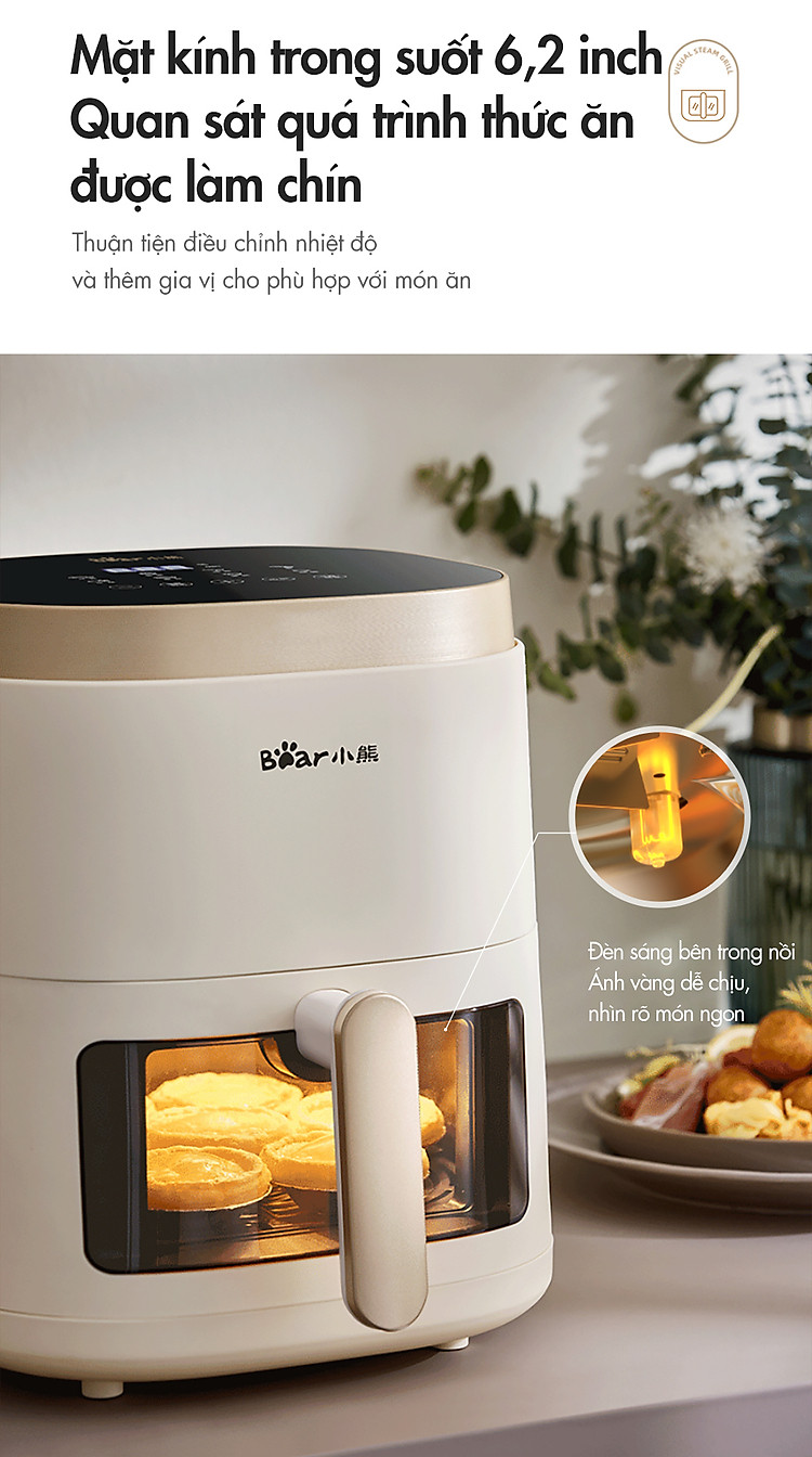 Nồi chiên không dầu Bear QZG-F15E3