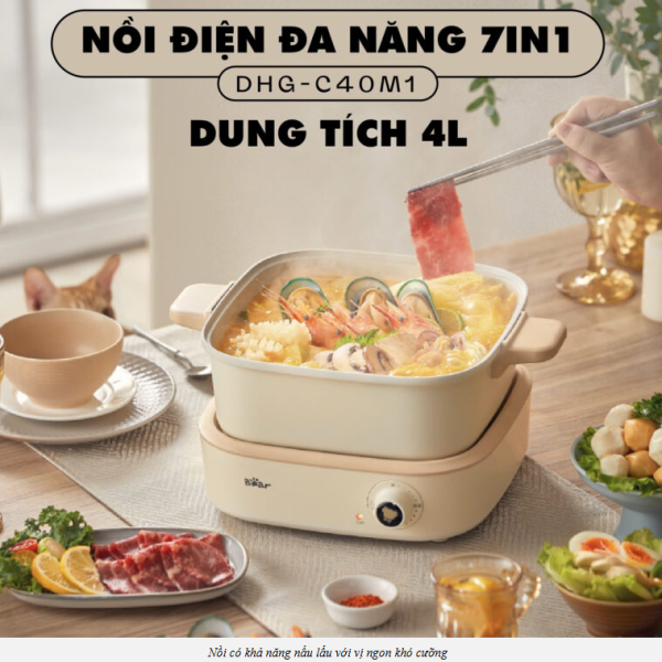Nồi lẩu Bear 4L DHG-C40M1